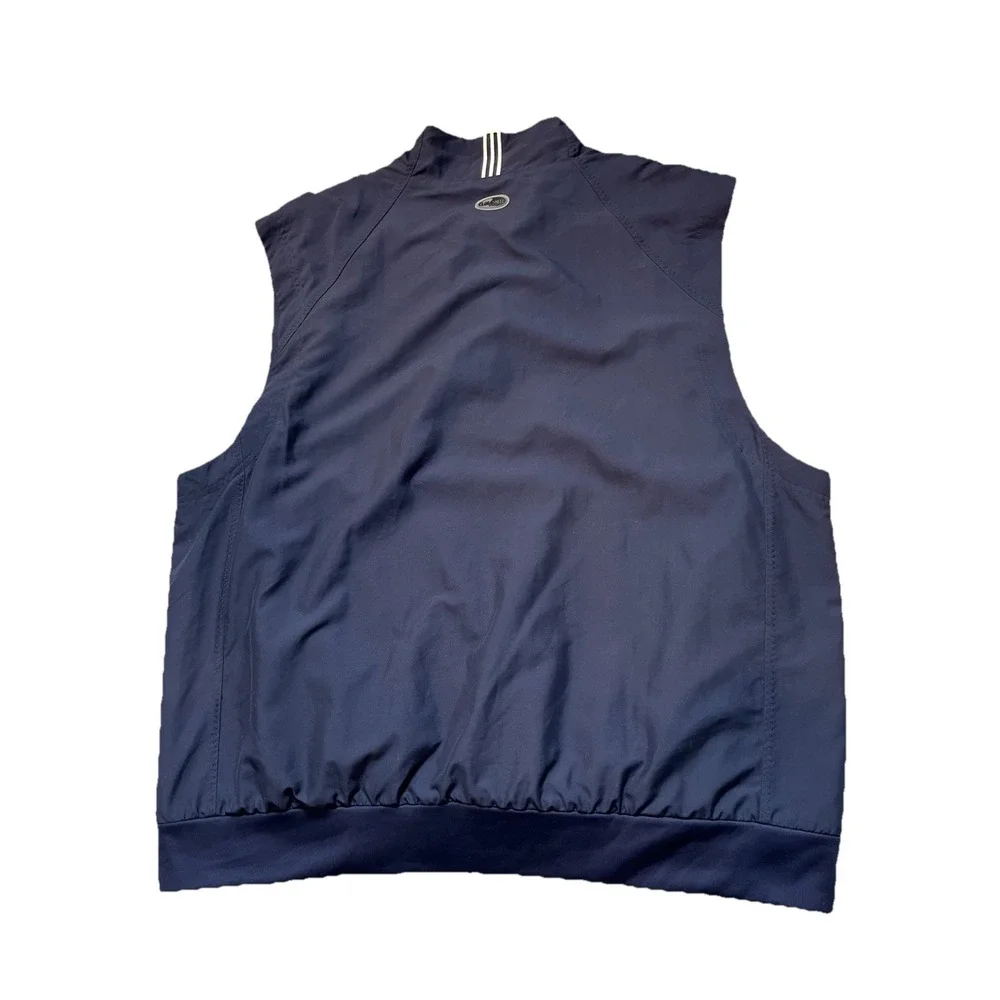 Adidas ClimaShell 1/4 Zip Golf Vest Windbreaker Navy Mens XL Pockets Preppy